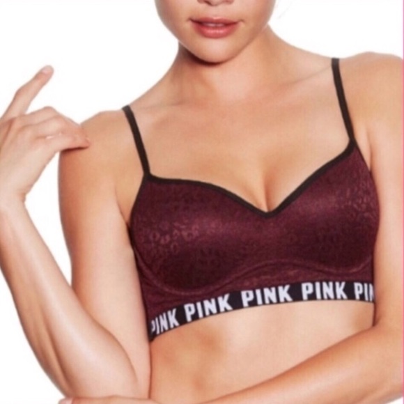 •Victoria’s Secret PINK• Padded Lace cheetah bra - Picture 3 of 4